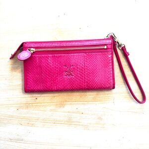 Katherine Kwei Snakeskin Wristlet Clutch